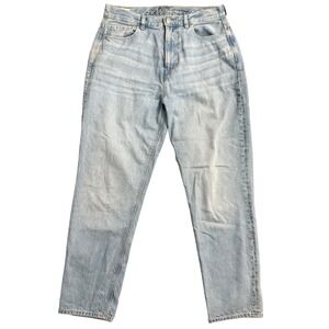American Eagle AEX Mom Jeans‎ Light Wash High Waist Denim Sz 8